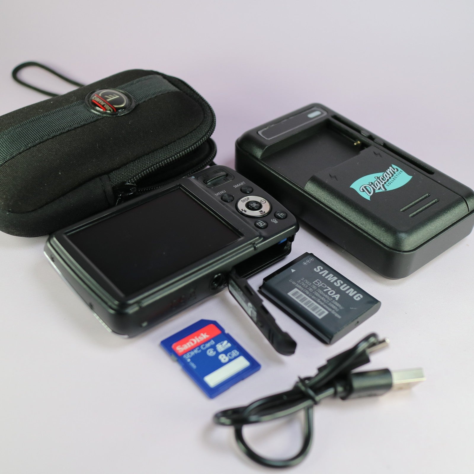 Samsung Digital Camera PL20 14.2MP Black Tested Full Working Set