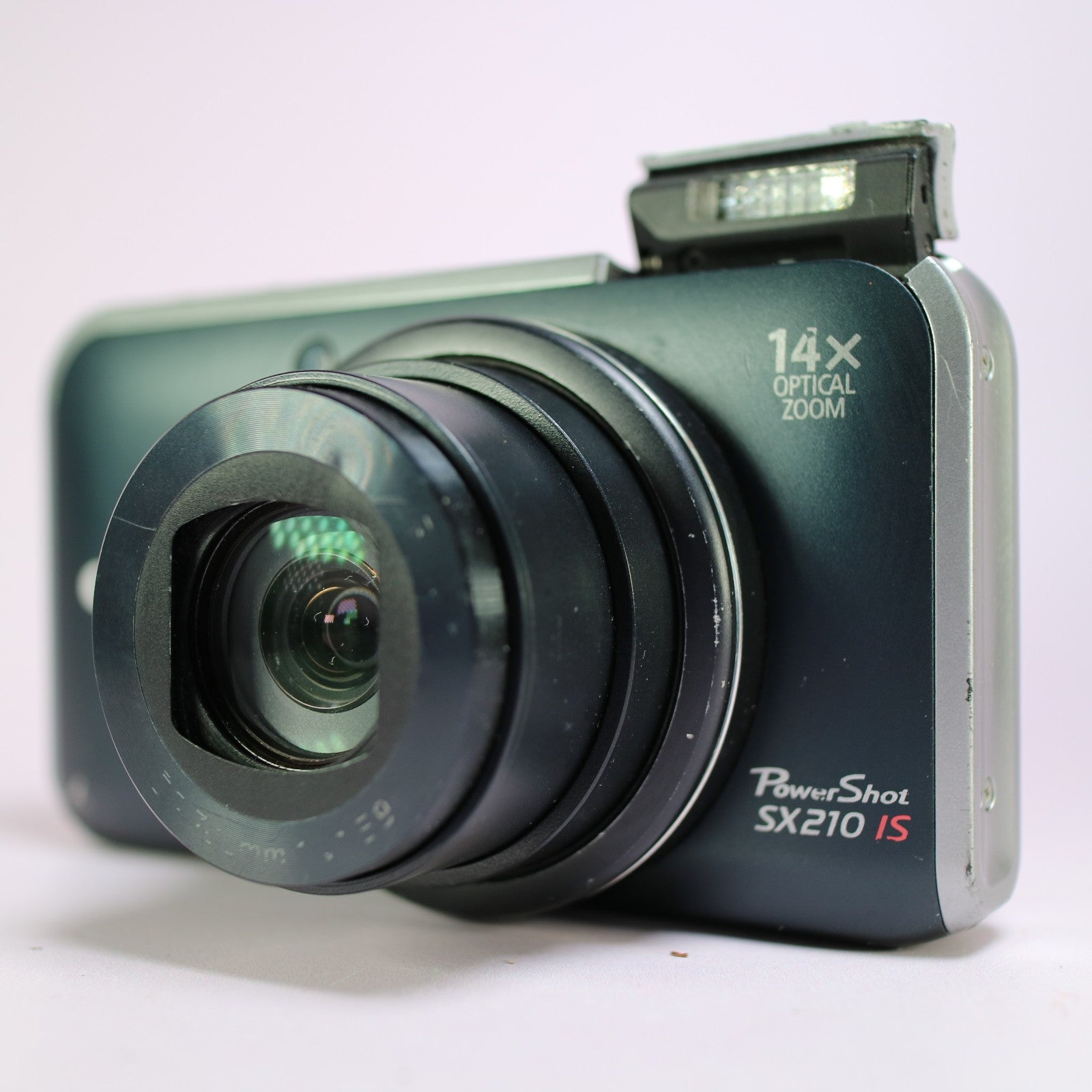 Canon Digital Camera PowerShot SX210 IS 14.1MP Black Tested Full Working Set
