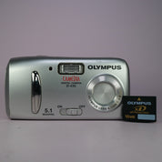 Olympus Camedia D-435 5.1MP Compact Digital Camera Silver Tested With xD Card