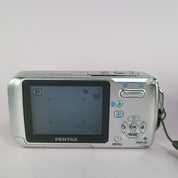 Pentax Underwater Digital Camera Optio W10 6.0MP Silver Tested Full Working Set