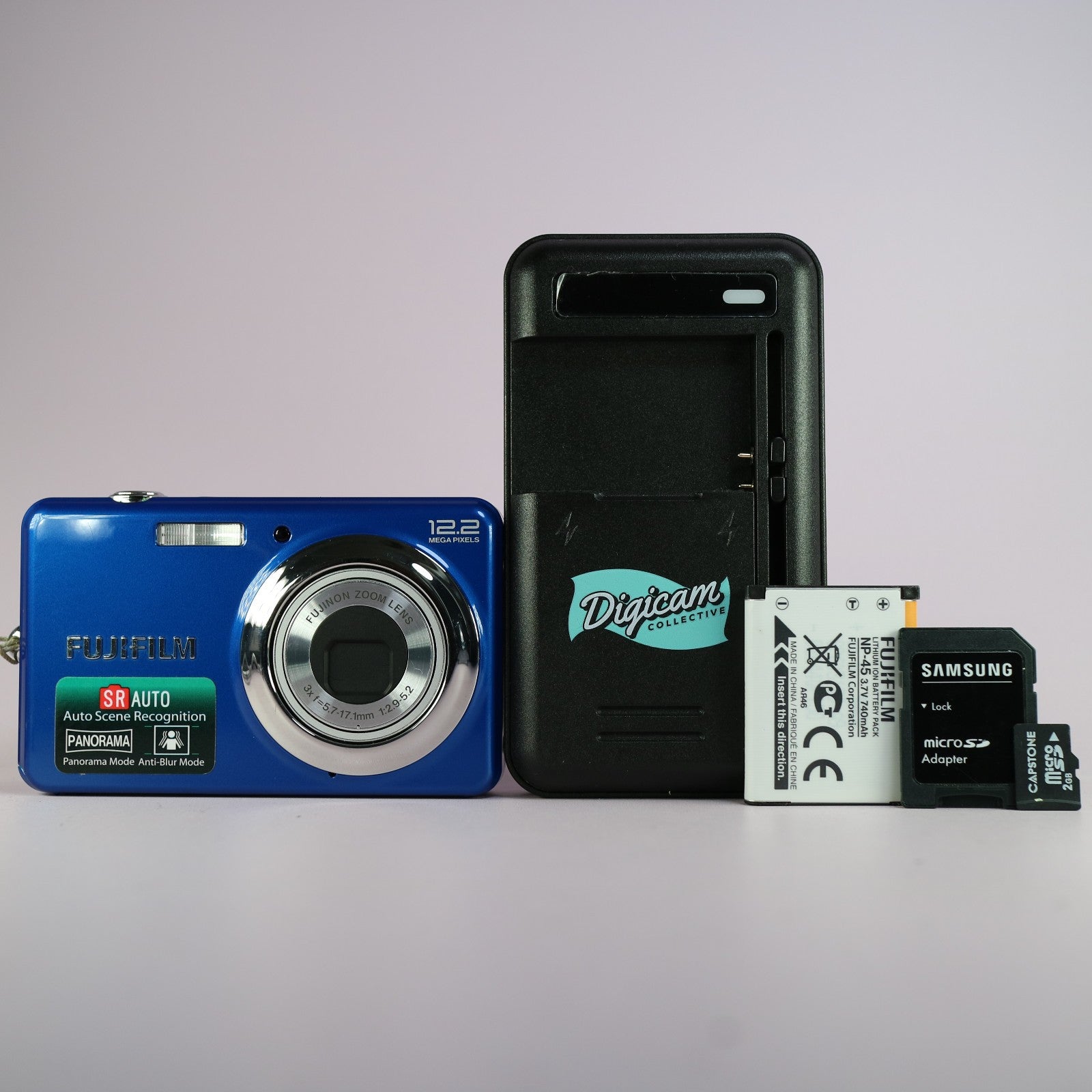 Fujifilm Digital Camera FinePix J30 12.2MP Blue Tested Full Working Set