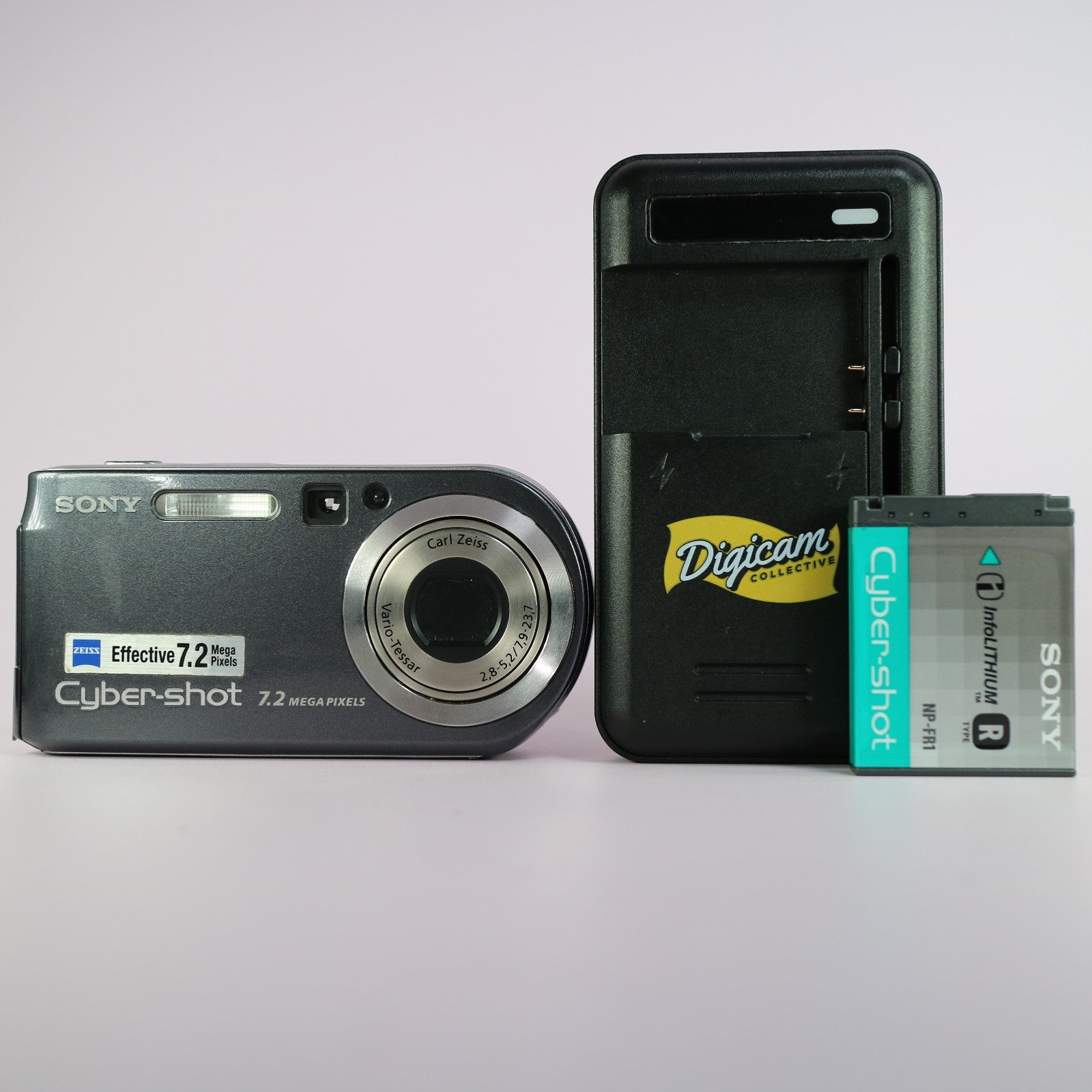 Sony Digital Camera Cybershot DSC-P200 7.2MP Grey Tested Full Set
