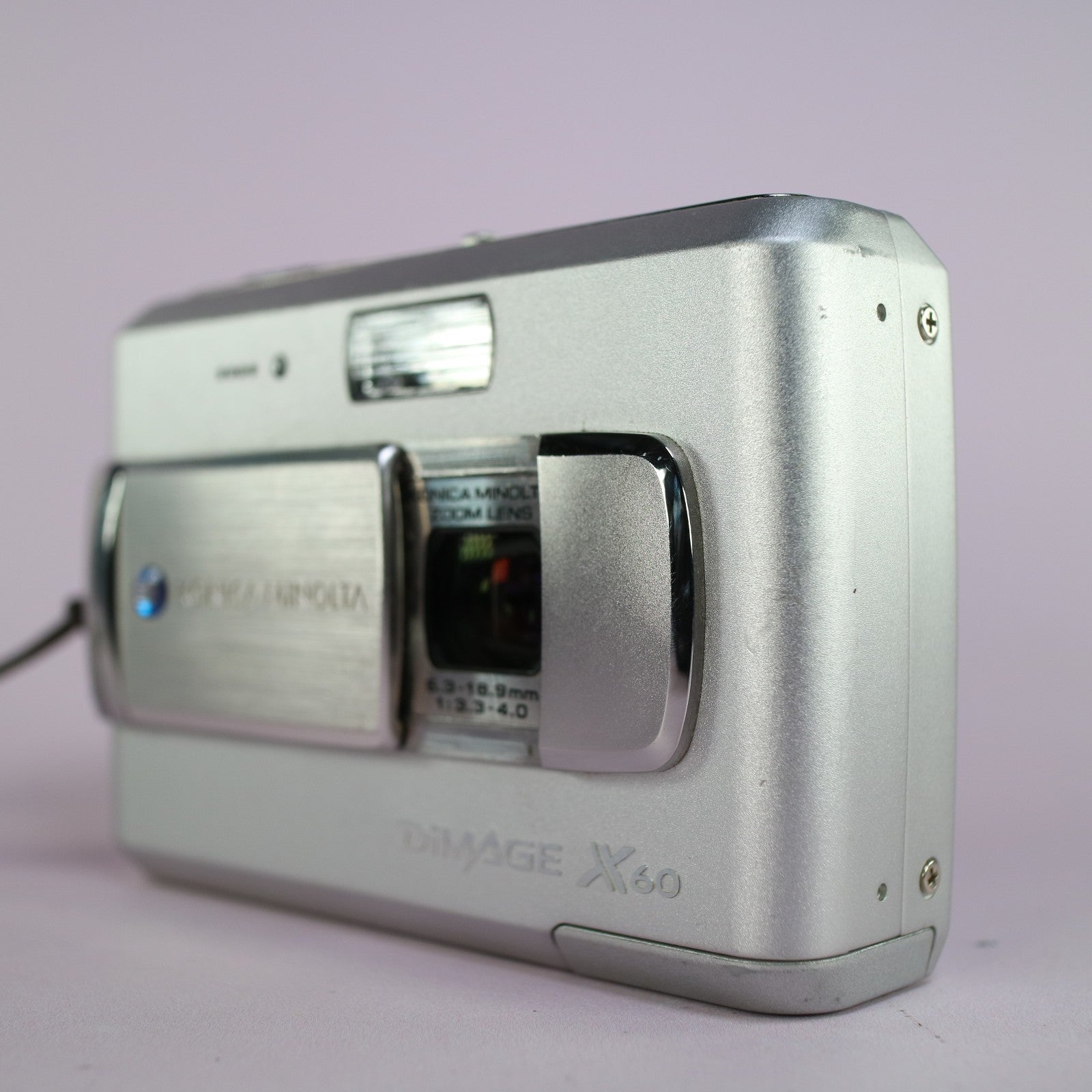 Konica Minolta Digital Camera Dimage X60 5.0MP Silver Tested With Battery and SD
