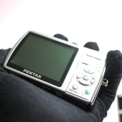 Pentax Optio M40 8.0MP Compact Digital Camera Silver Tested Full Working Set
