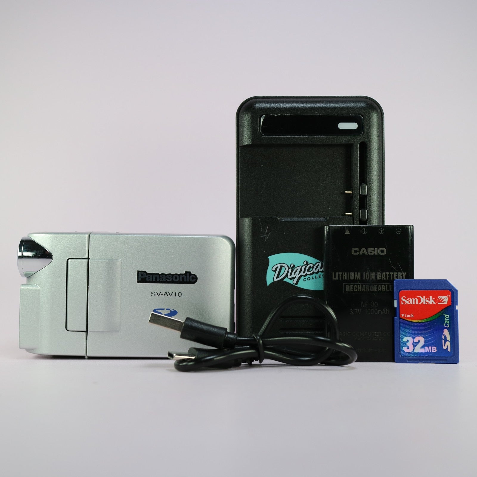 Panasonic D-snap SV-AV10 Multifunction Camcorder Silver Full Working Set