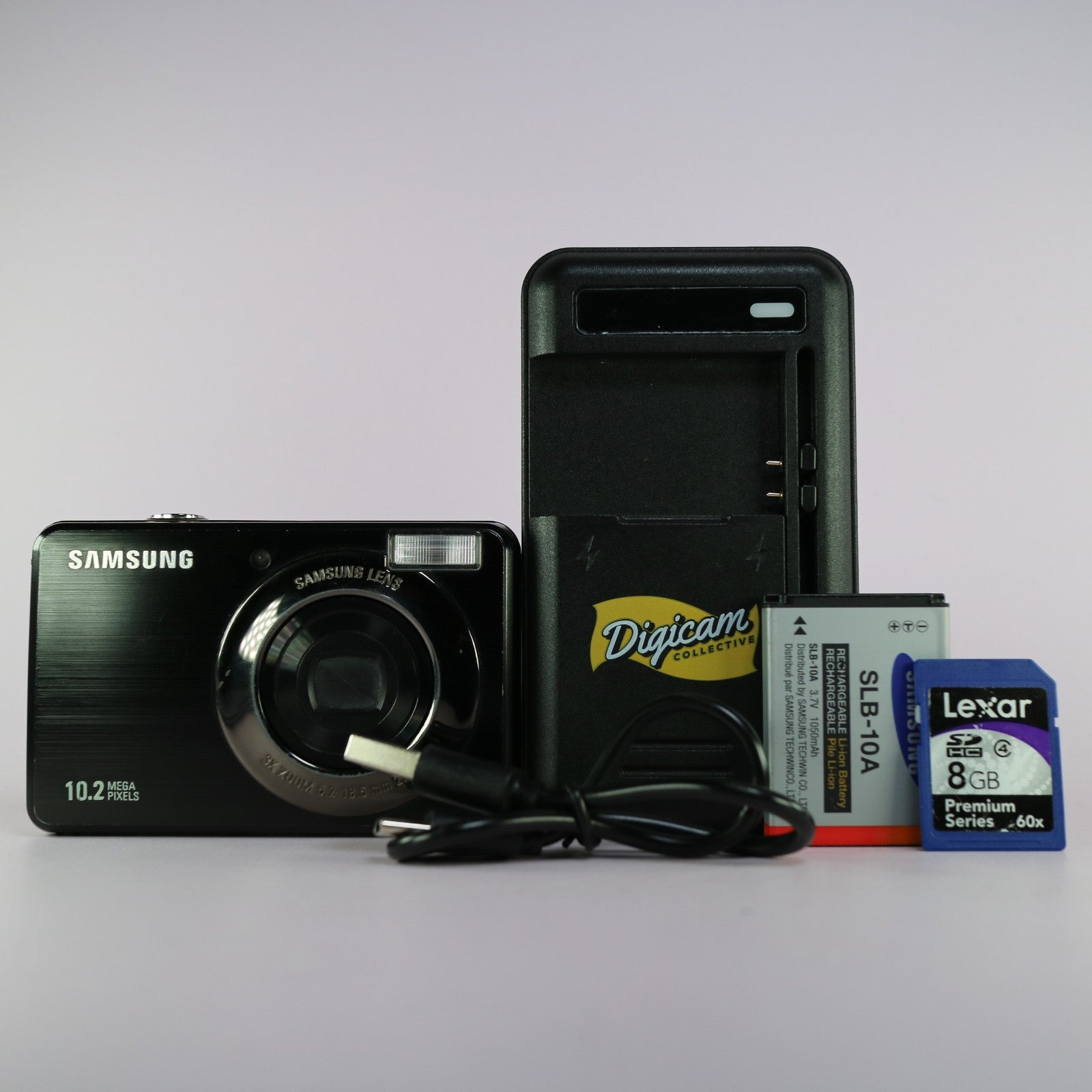 Samsung Digital Camera PL50 10.2MP Black Tested Full Working Set