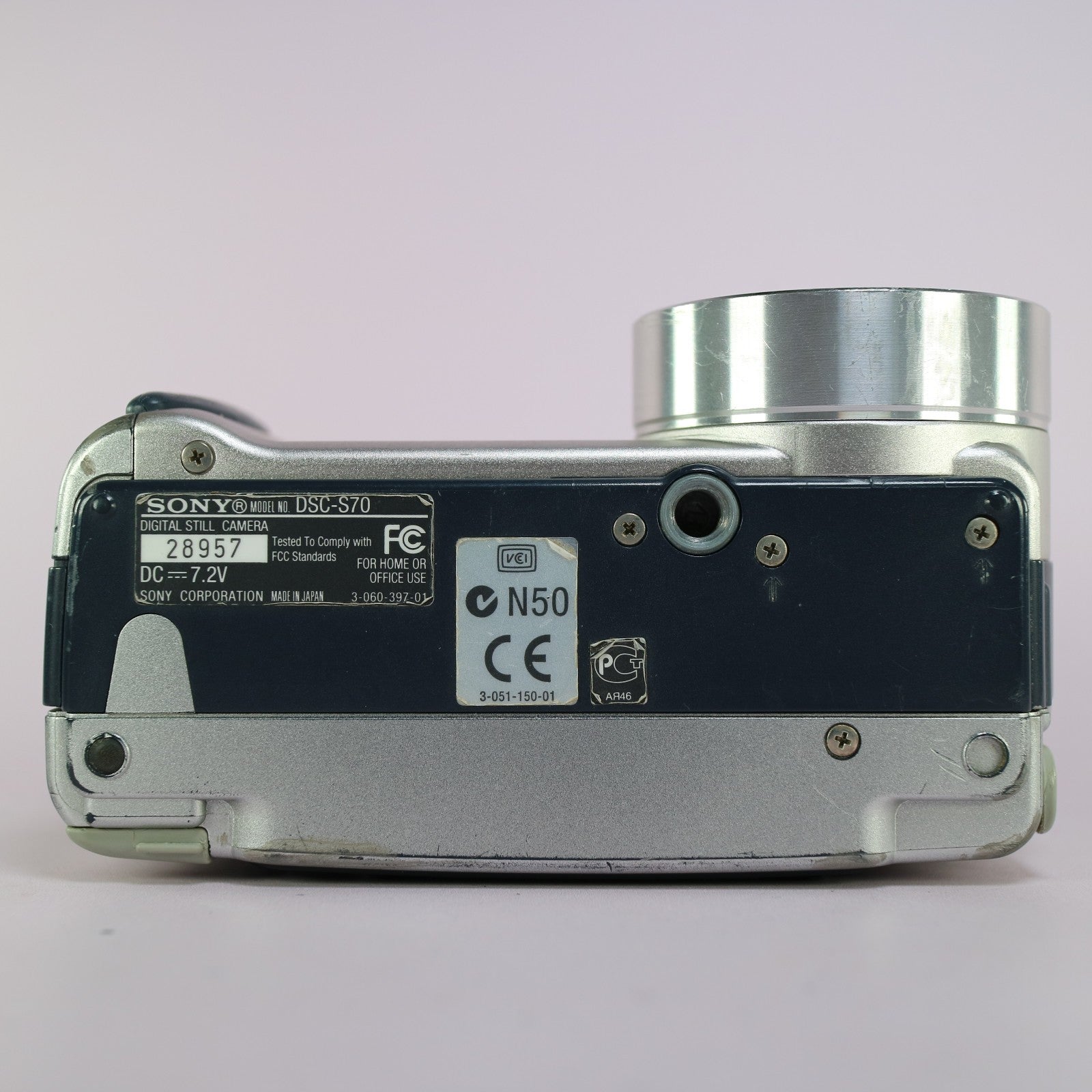 Sony Cybershot DSC-S70 3.3MP Compact Digital Camera Silver Tested