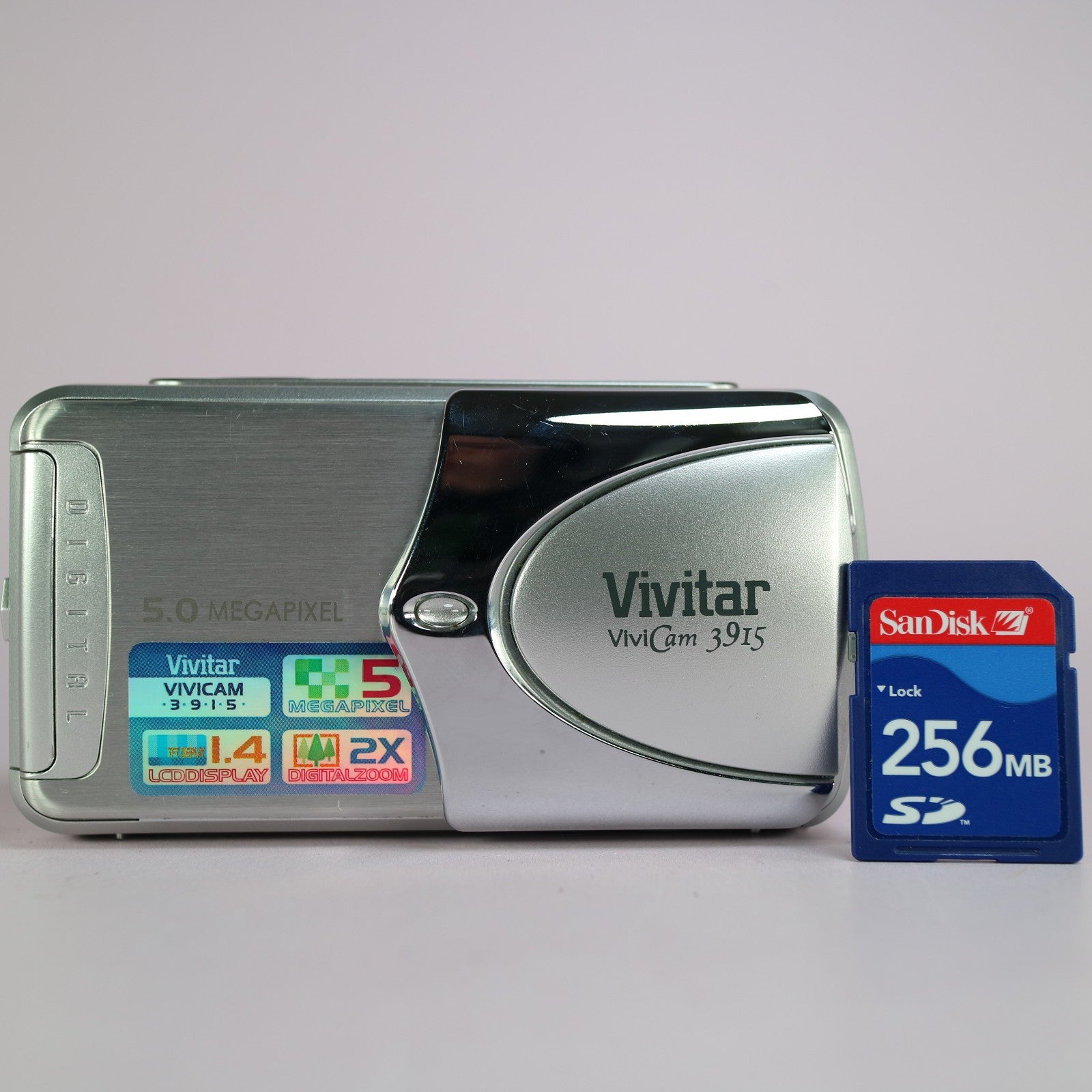 Vivitar Digital Camera Vivicam 3915 5.0MP Silver Tested