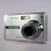 Olympus Digital Camera FE-160 6.0MP Silver Tested With Battery and Charger