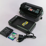 Panasonic SDR-S26 Handheld Digital Camcorder Black Tested Full Working Set