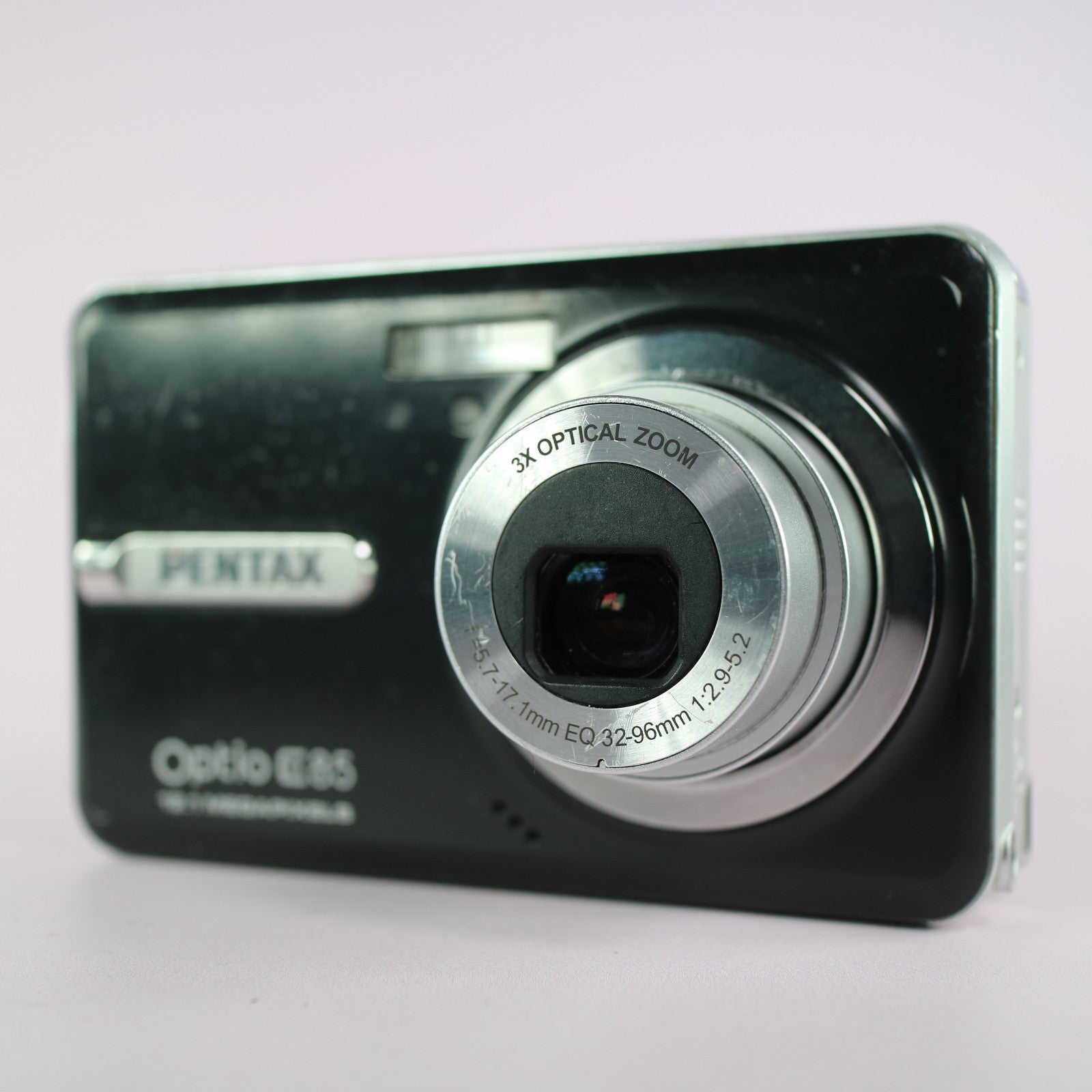 Pentax Digital Camera Optio E85 12.1MP Black Tested Full Working Set