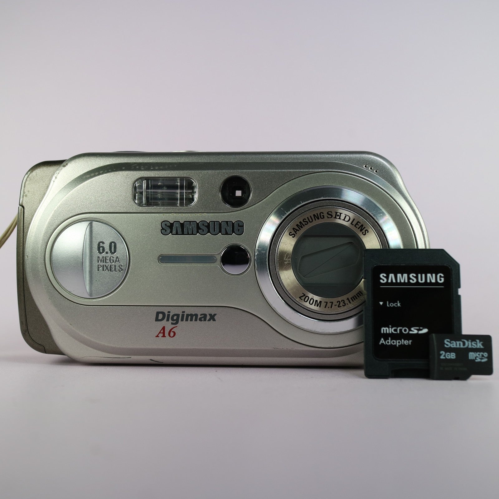 Samsung Digimax A6 6.0MP Compact Digital Camera Silver Tested