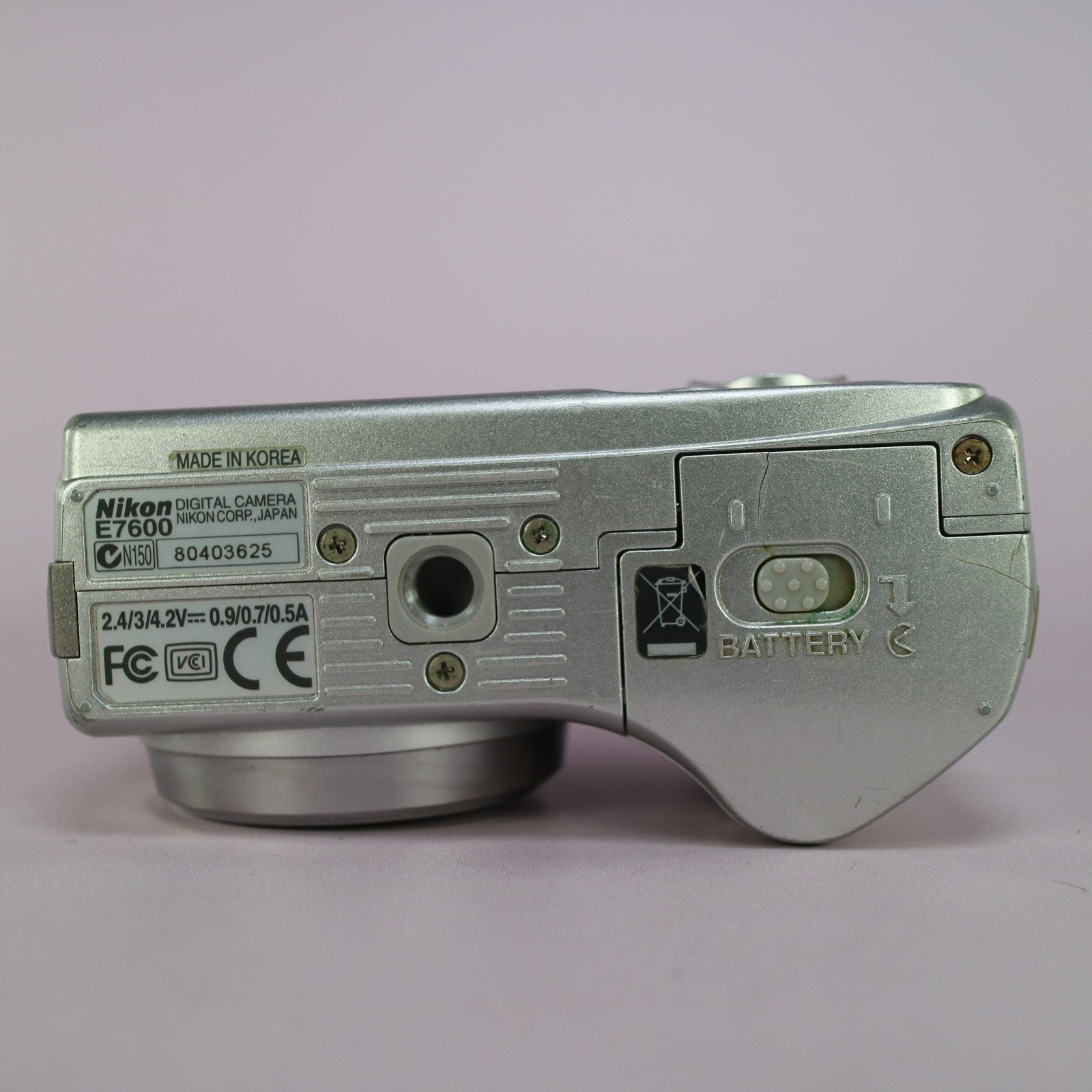Nikon Digital Camera Coolpix 7600 7.1MP Silver Tested