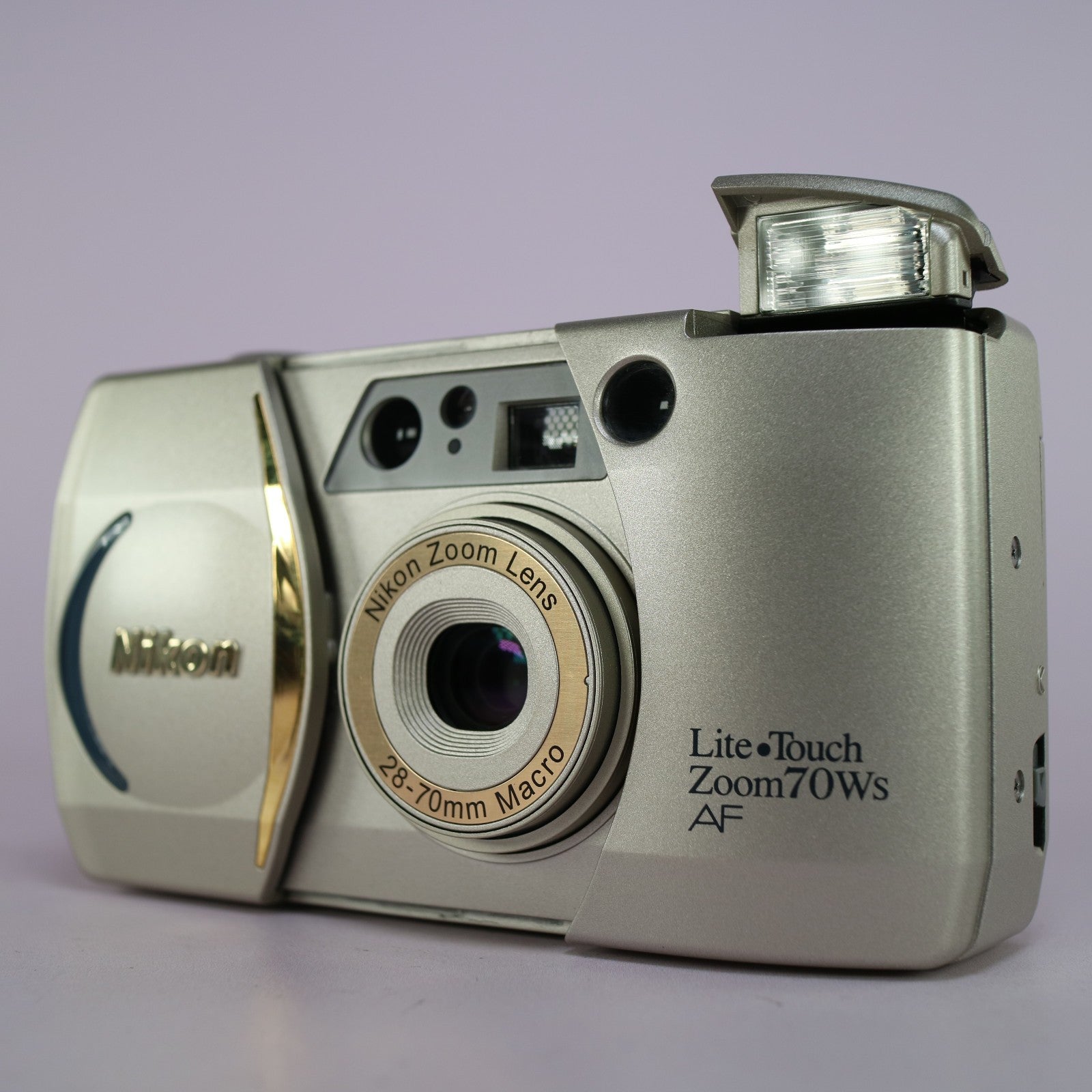 Nikon Lite Touch Zoom 70WS 35mm Film Point And Shoot Camera Silver Tested