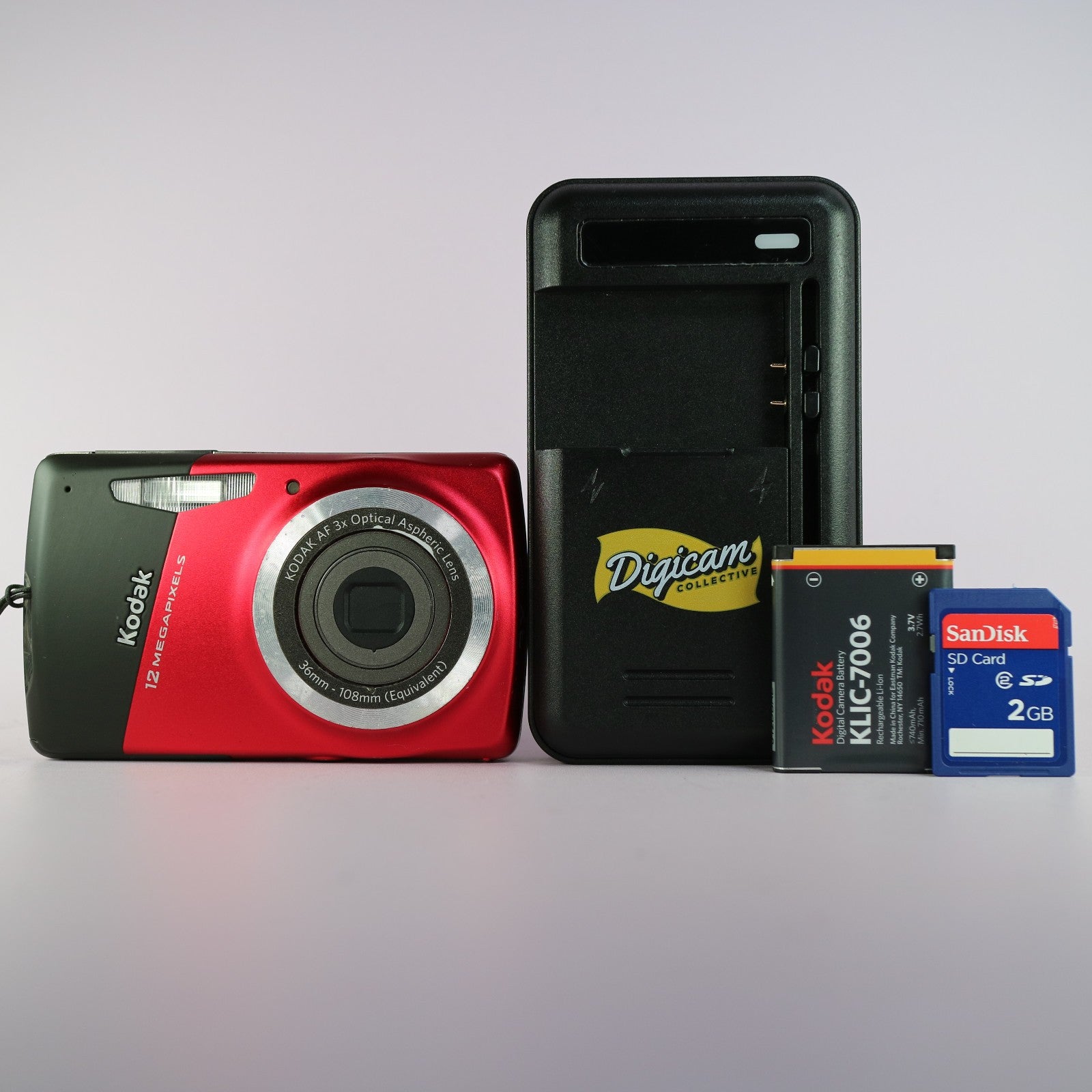 Kodak Digital Camera EasyShare M530 12.0MP Red Tested Full Working Set