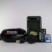 Samsung SMX-C19BP Handheld Camcorder Black Tested Full Working Set