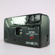 Minolta AF102 Date 35mm Film Point and Shoot Camera Black Tested