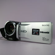 Sanyo Xacti VPC-TH1 Full HD Camcorder Silver Tested Full Working Set