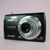 Olympus Digital Camera FE-330 8.0MP Black Tested Full Set
