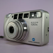 Minolta Zoom 130c 35mm Film Point and Shoot Camera Silver Tested