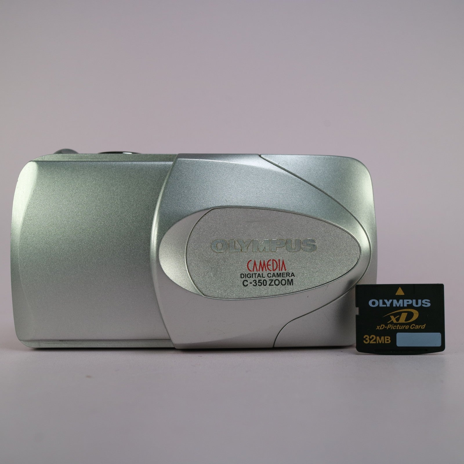 Olympus Digital Camera Camedia C-350 Zoom 3.2MP Silver Tested With xD Card