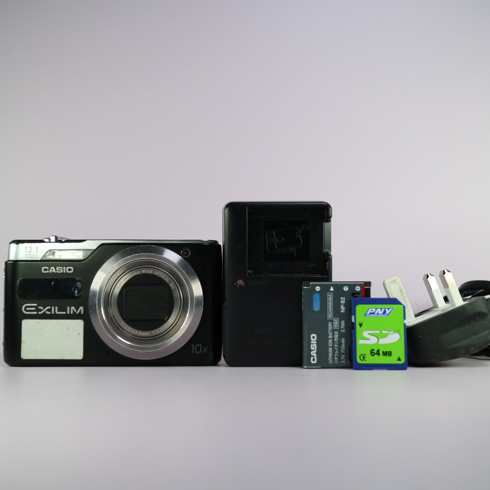 Casio Digital Camera Exilim EX-H5 12.1MP Black Tested Full Working Set