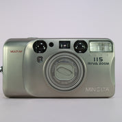 Minolta Riva Zoom 115 35mm Film Point and Shoot Camera Silver Tested