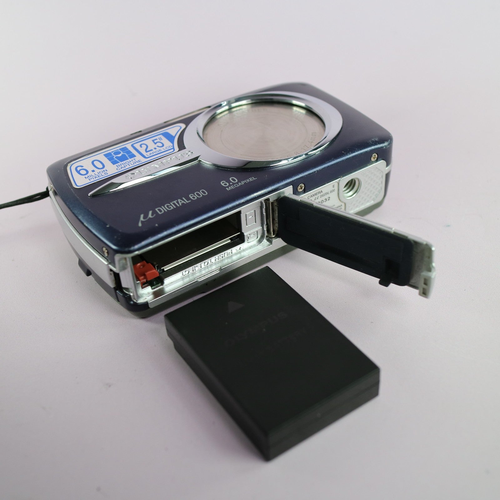 Olympus Digital Camera Mju 600 6.0MP Blue Tested