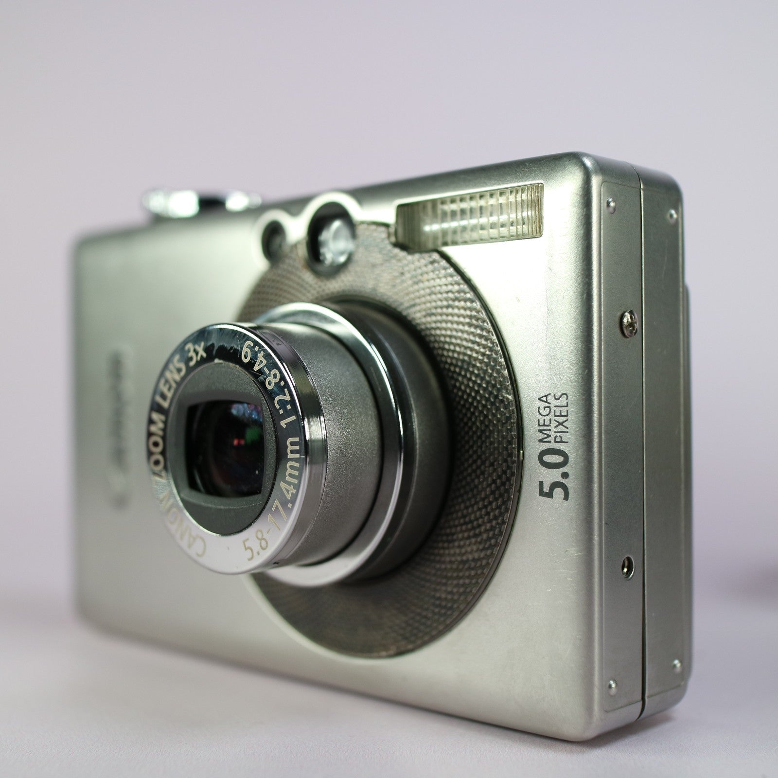 Canon Digital Camera IXUS 50 PowerShot SD400 5.0MP Silver Tested Full Set