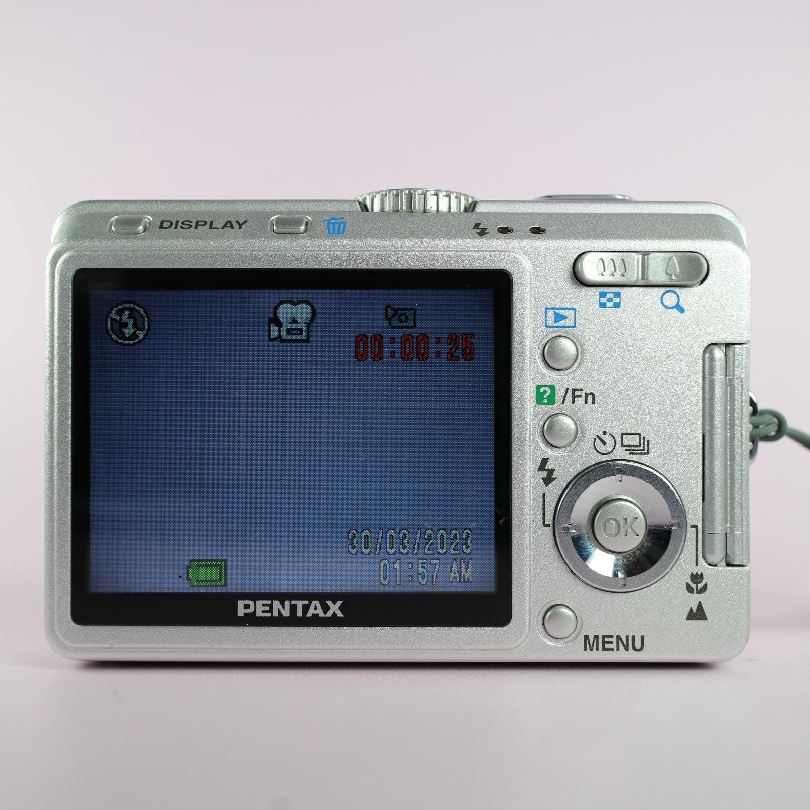 Pentax Optio S55 5.0MP Compact Digital Camera Silver Tested