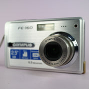 Olympus Digital Camera FE-160 6.0MP Silver Tested With Battery and Charger