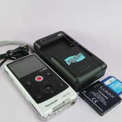 Panasonic HM-TA1 High Definition Handheld Camcorder White Tested Full Set
