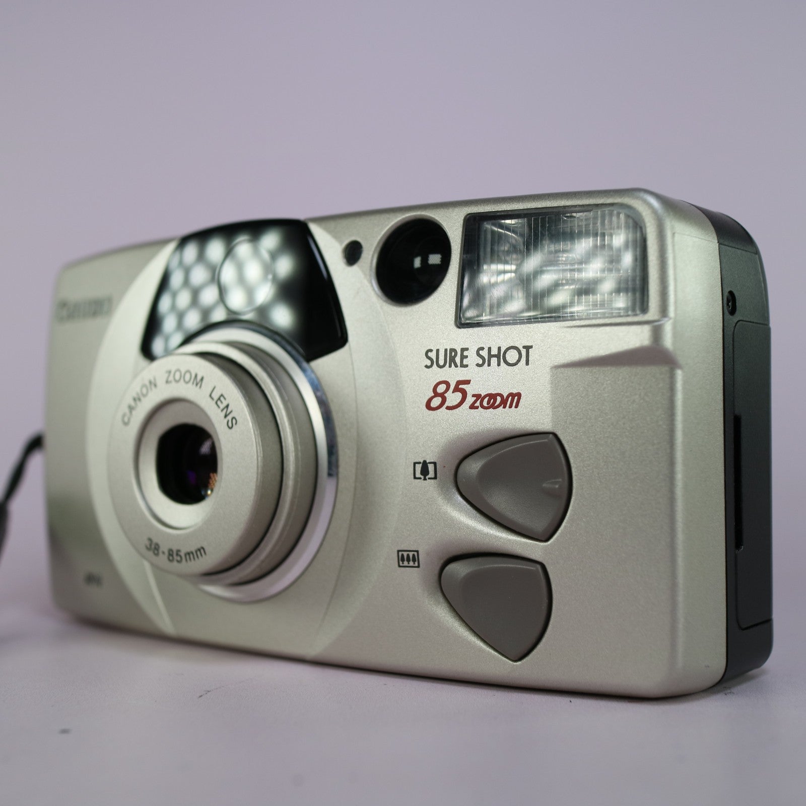 Canon Sure Shot 85 Zoom 35mm Film Point and Shoot Camera Silver Tested