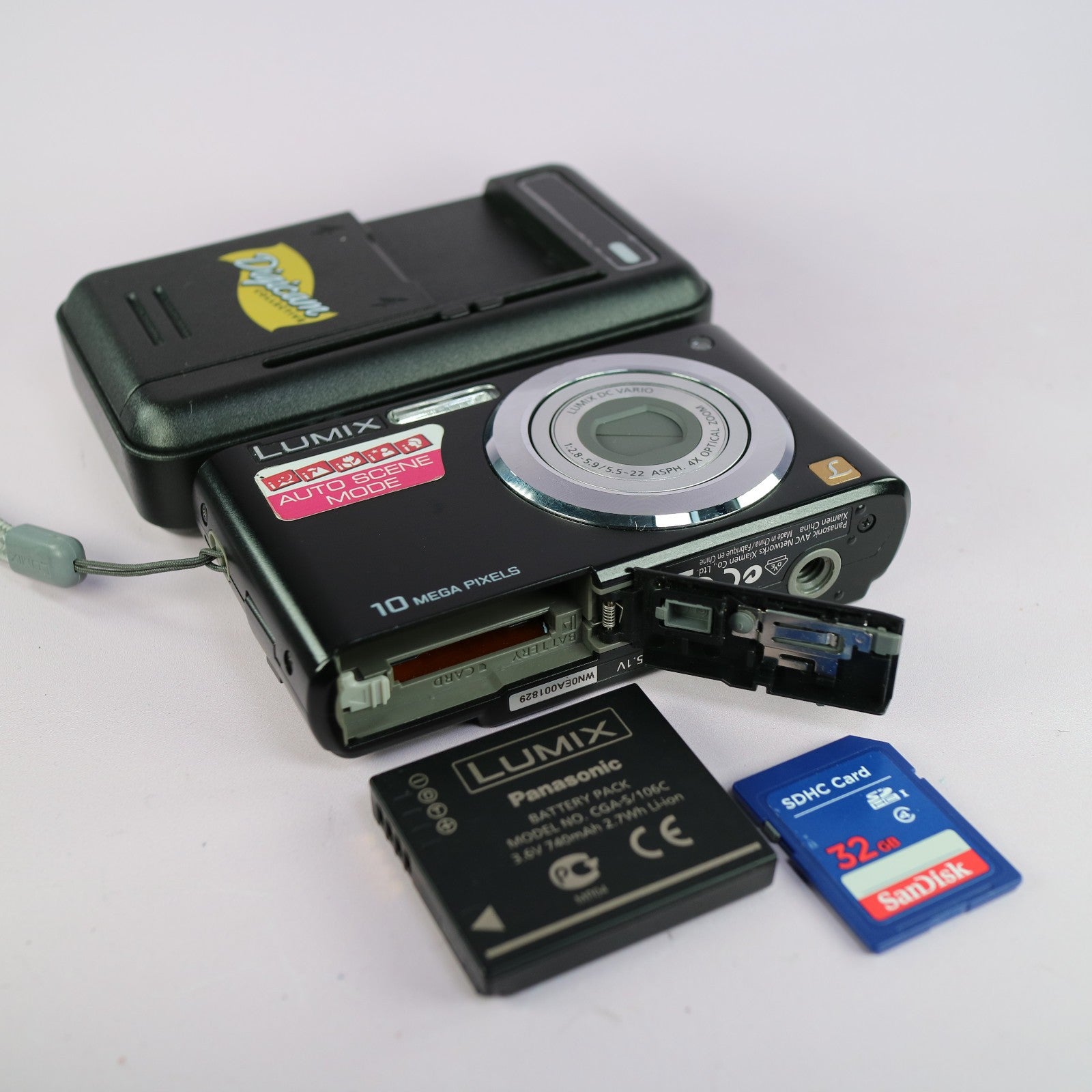Panasonic Digital Camera Lumix DMC-F2 10.1MP Black Tested Full Set *Read*