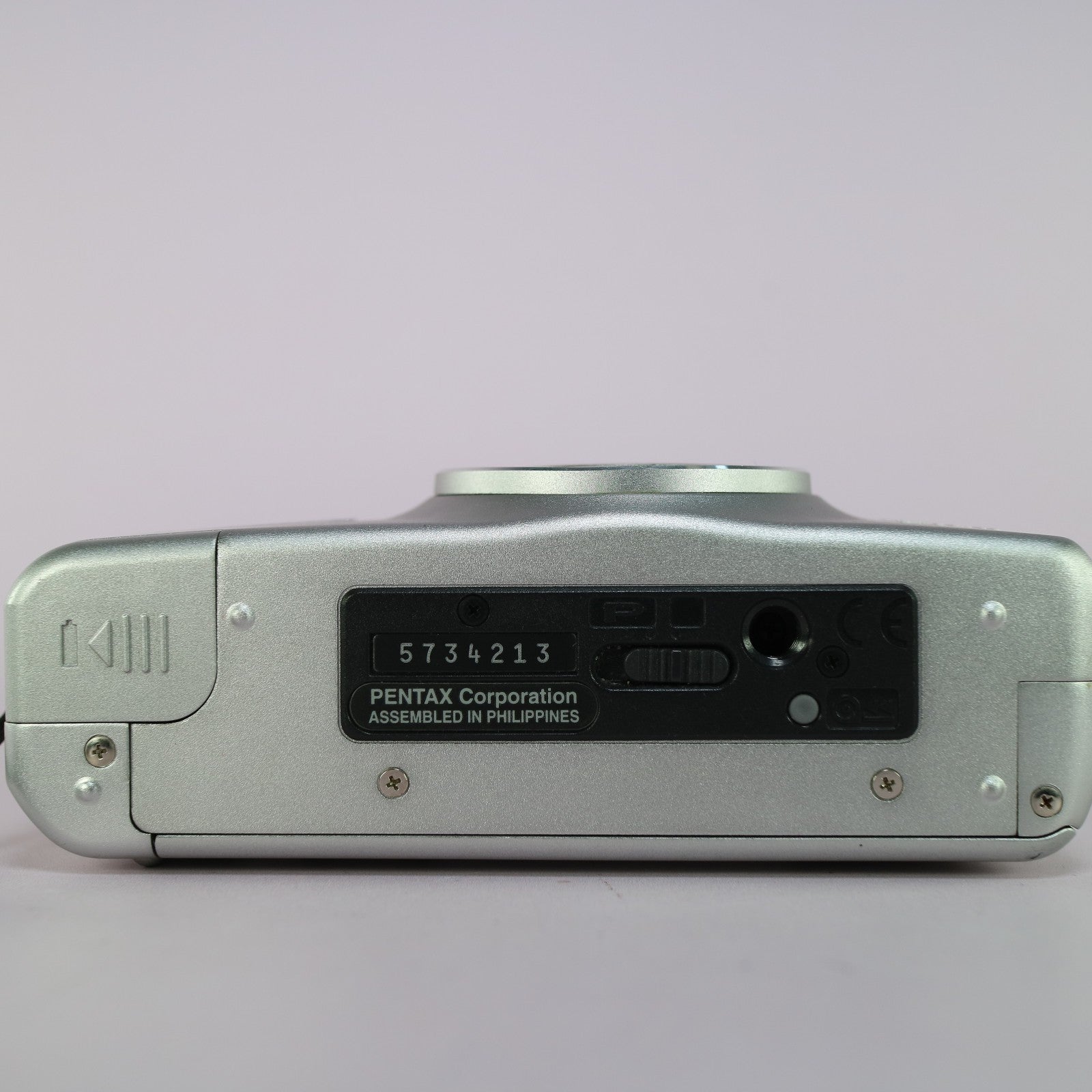 Pentax Espio 24EW (Extra Wide) 35mm Film Point and Shoot Camera Silver Tested
