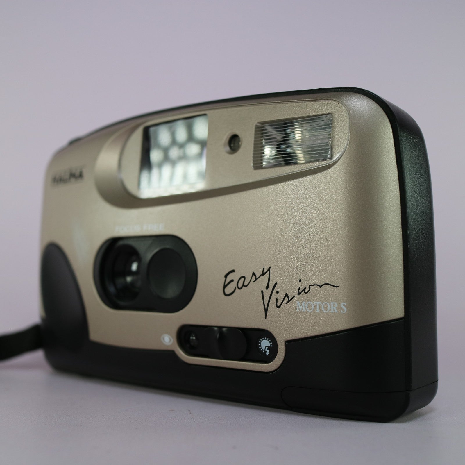 Halina Easy Vision Motor S 35mm Film Point and Shoot Camera Silver Tested