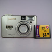 Pentax Digital Camera Optio 330GS 3.2MP Silver Flip Screen Tested