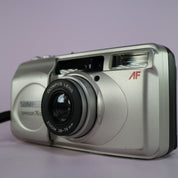 Olympus Superzoom 76G 35mm Film Point and Shoot Camera Silver Tested