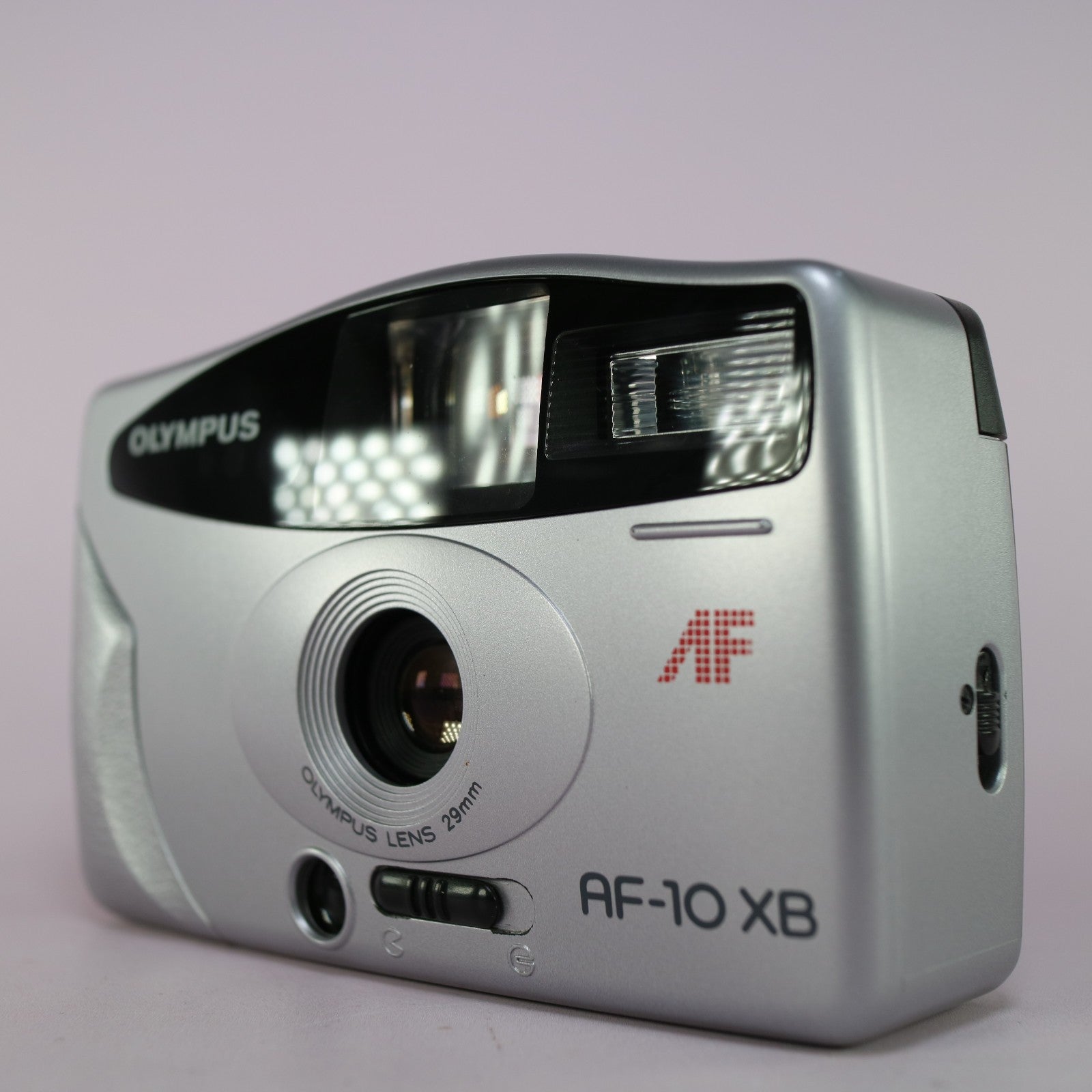 Olympus AF-10 XB 35mm Film Point and Shoot Camera Silver Tested