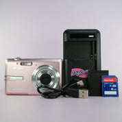 Hitachi Digital Camera HDC-1087EP 10.0MP Pink Tested Full Working Set
