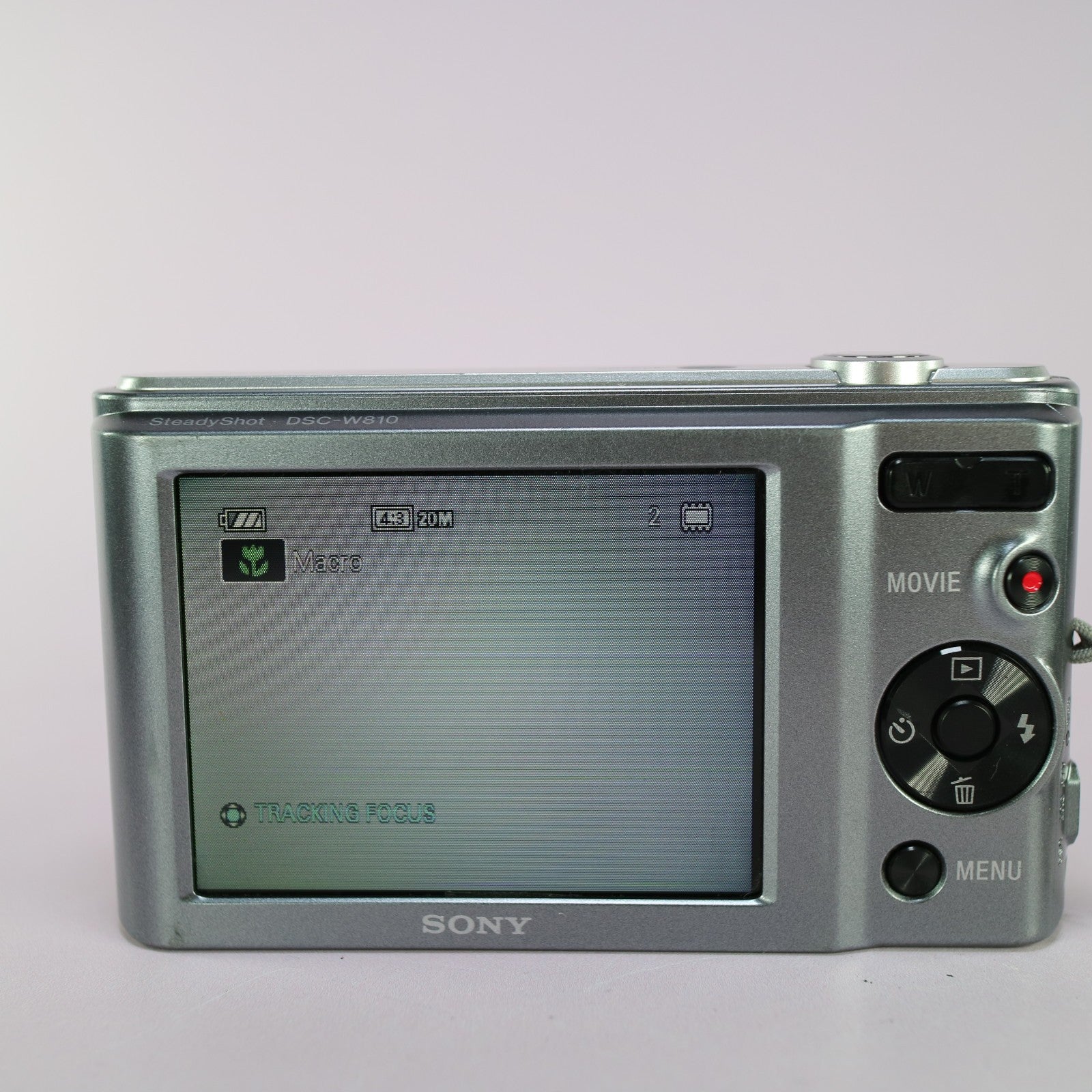 Sony Digital Camera Cybershot DSC-W810 20.1MP Silver Tested Full Working Set