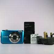 Fujifilm Digital Camera FinePix JV100 12.0MP Blue Tested Full Working Set
