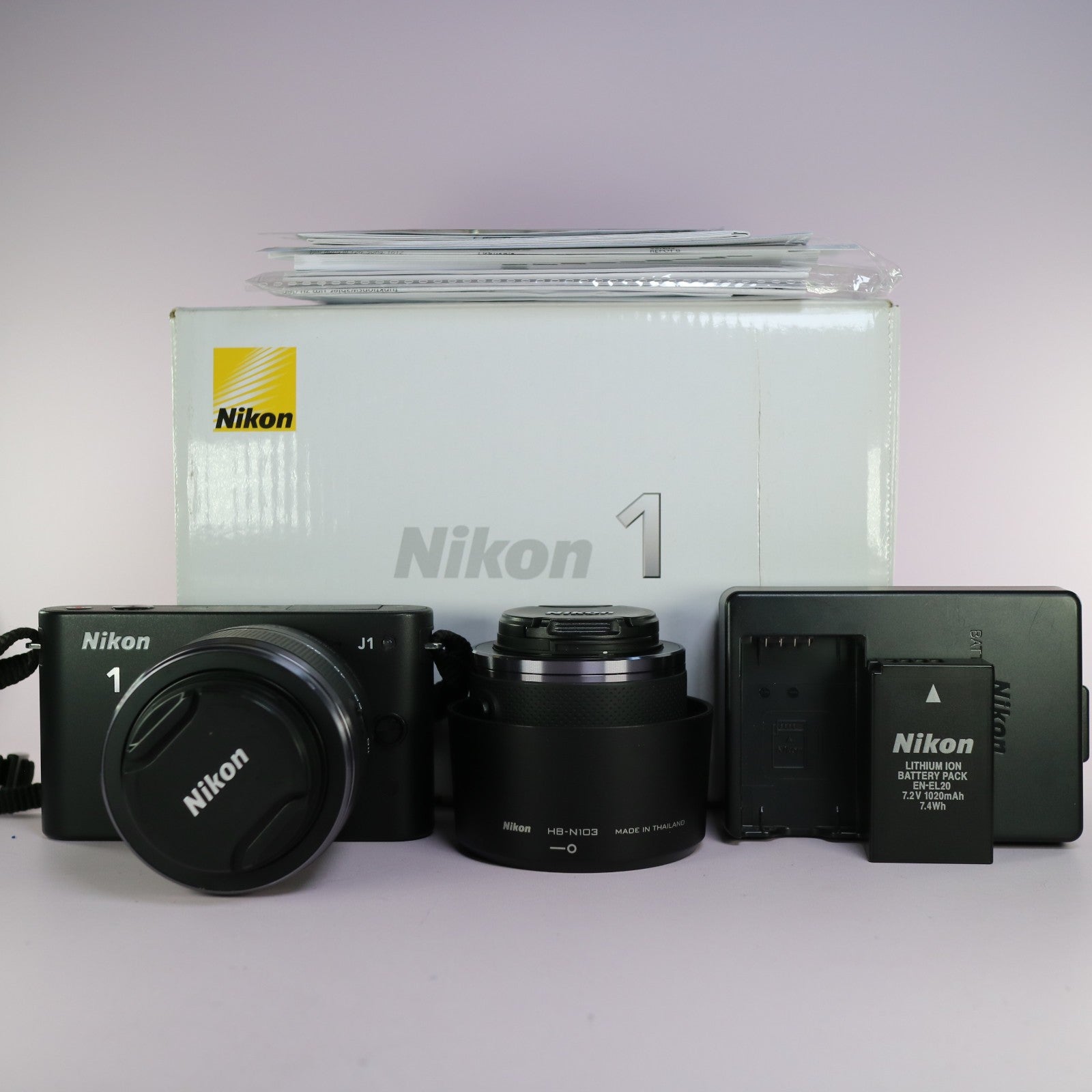 Nikon J1 10.1MP Mirrorless Camera Black w/ 30-110mm and 10-30mm Lenses - Mint