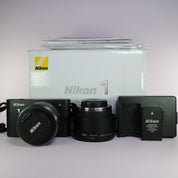Nikon J1 10.1MP Mirrorless Camera Black w/ 30-110mm and 10-30mm Lenses - Mint
