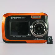 Polaroid Digital Camera iS087 16.0MP Underwater Selfie Screen Orange Tested