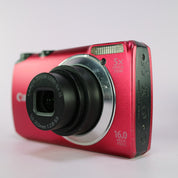Canon Digital Camera PowerShot A3300 IS 16.0MP Red Tested
