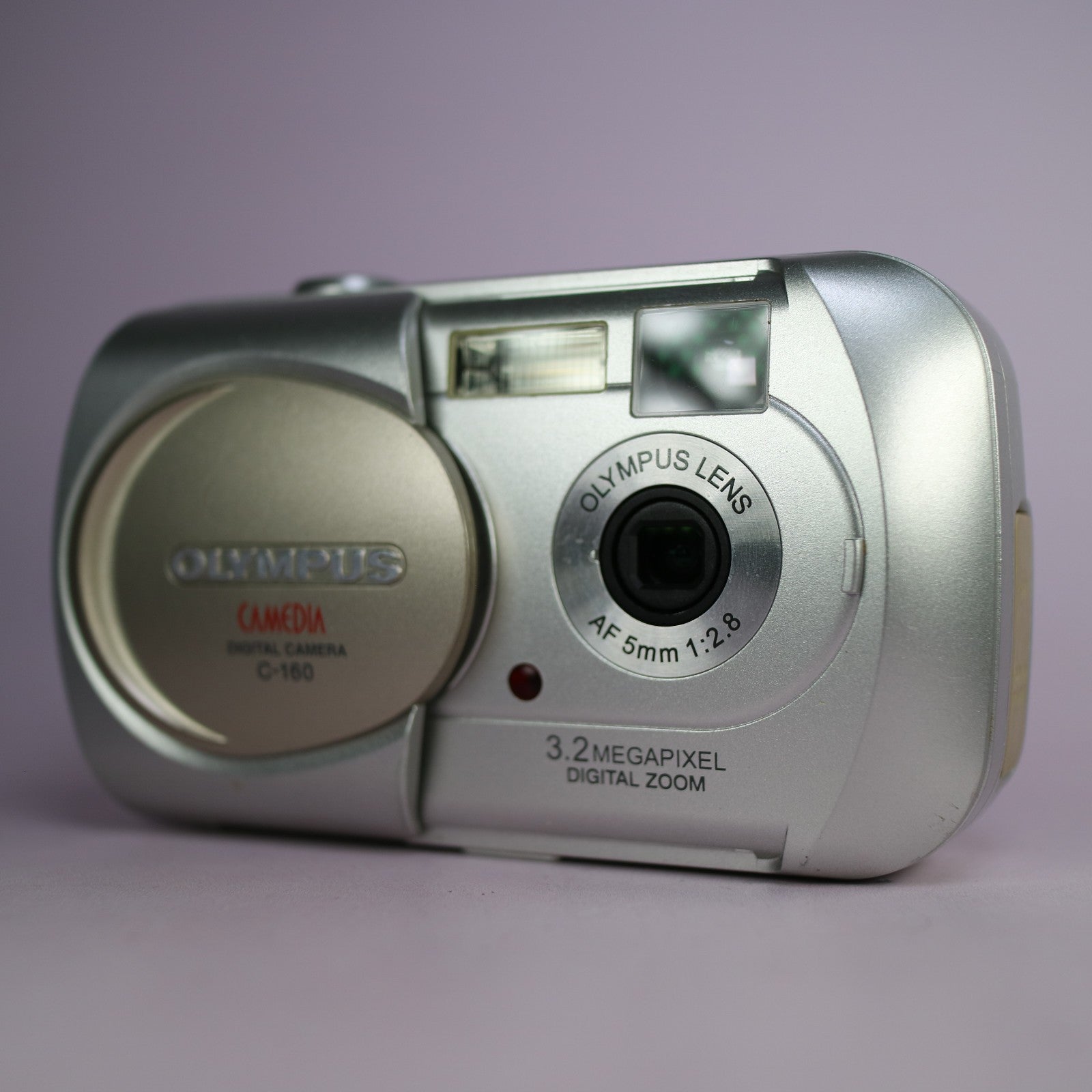 Olympus Camedia C-160 Zoom 2.0MP Digital Camera Silver Tested With xD Card