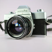 Minolta SRT101 35mm Film SLR Camera Silver W/ W.Rokkor-HG 35mm f/2.8 Lens Tested