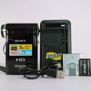Sony Bloggie MHS-CM5 Handheld HD Camcorder Black Tested Full Working Set