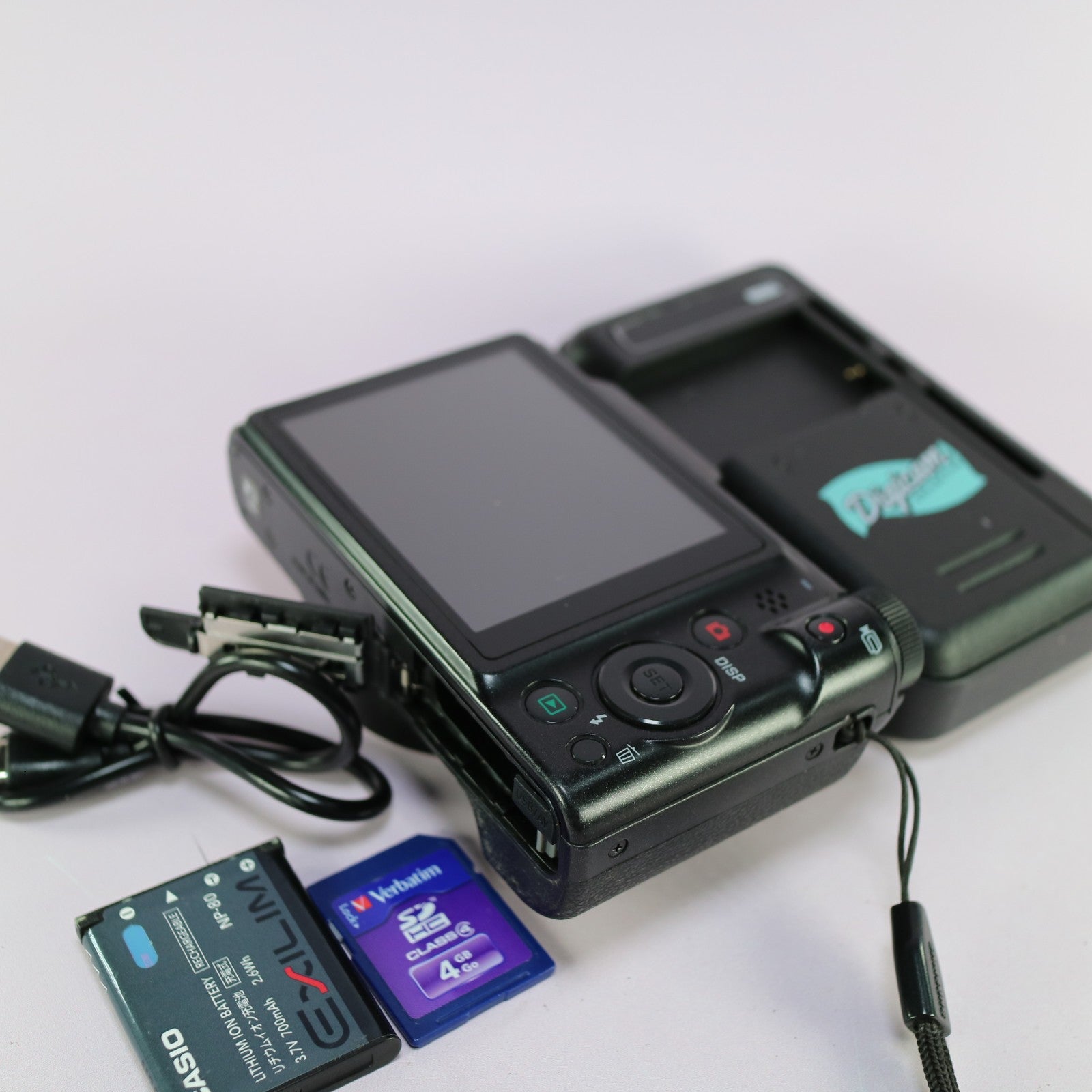 Casio Digital Camera Exilim EX-H50 16.1MP Black Tested Full Working Set